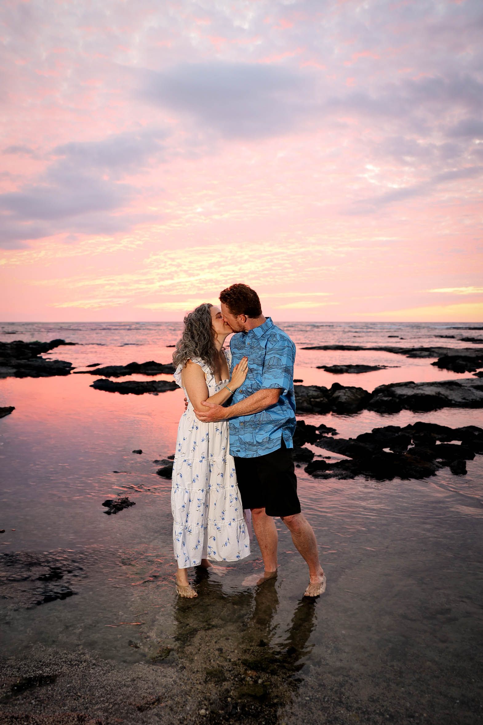 Couple at a beach wedding in Hawaii